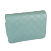 CHANEL Like A Wallet Flap Bag Leder Handtasche Blaugrün Second Hand 19720 3