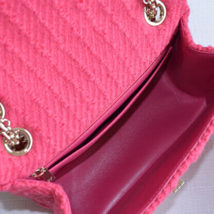 CHANEL 2.55 Mini Reissue Wool Tweed Flap Bag Fuchsia Pre-Loved 21210 7