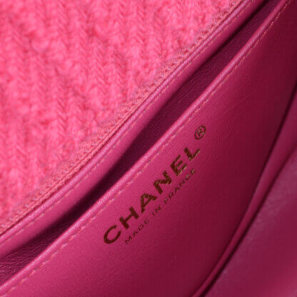 CHANEL 2.55 Mini Reissue Wool Tweed Flap Bag Fuchsia Pre-Loved 21210 8