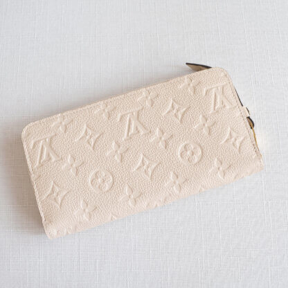 Louis Vuitton Zippy Wallet Geldbörse Monogram Empreinte Leder Portemonnaie Creme Second Hand 21575 02