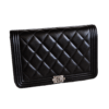 CHANEL Boy Wallet On Chain WOC Lammleder Schwarz Second Hand 21736 1
