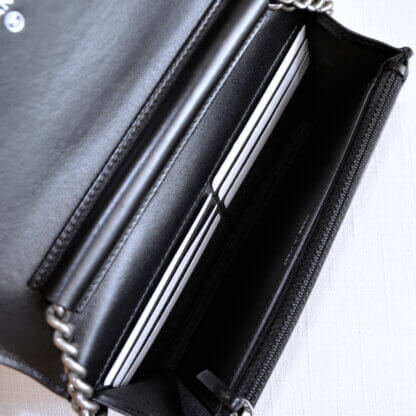 CHANEL Boy Wallet On Chain WOC Lammleder Schwarz Second Hand 21736 7