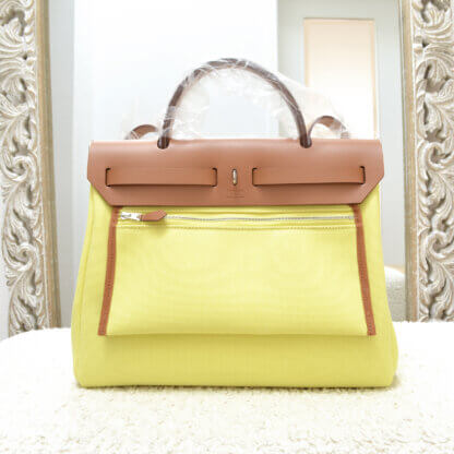 Hermès Herbag Zip 31 Limoncello Nature 21752 02