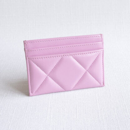 CHANEL 19 Cardholder 22S Pink Lambskin Leather 22175 3