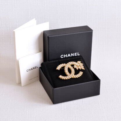 CHANEL 22K CC Brosche Gold Second Hand 22006 1