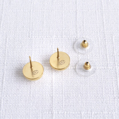 CHANEL 18A CC Button Earrings Ohrringe Gold Second Hand 22489 3