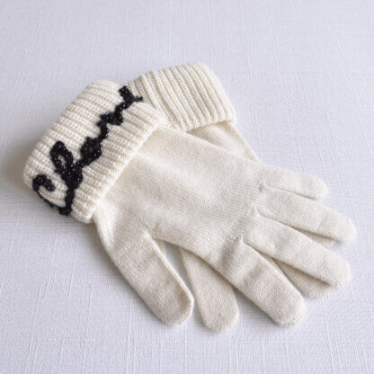 CHANEL Kaschmir Handschuhe Gloves Cashmere Weiß Second Hand 22361 2