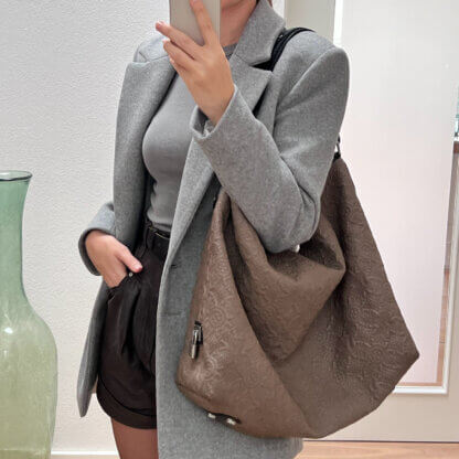 Louis Vuitton Antheia GM Hobo Bag Leder Handtasche Olive Second Hand 22467 Modshot 3