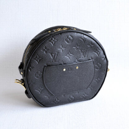 Louis Vuitton Boite Chapeau Souple Monogram Empreinte Leder Schwarz Second Hand 22438 4