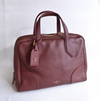 Louis Vuitton Dora Soft MM Leder Handtasche Bordeaux Second Hand 22391 2