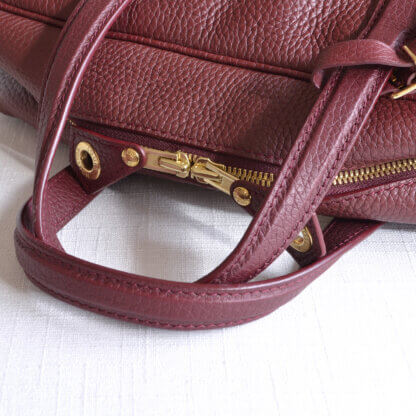 Louis Vuitton Dora Soft MM Leder Handtasche Bordeaux Second Hand 22391 9