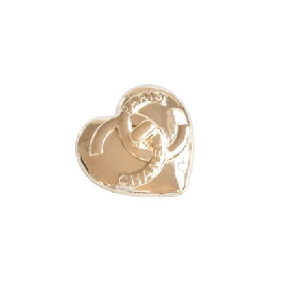 CHANEL 22B Heart Brooch Gold 22724 01