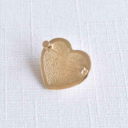 CHANEL 22B Heart Brooch Gold 22724 3