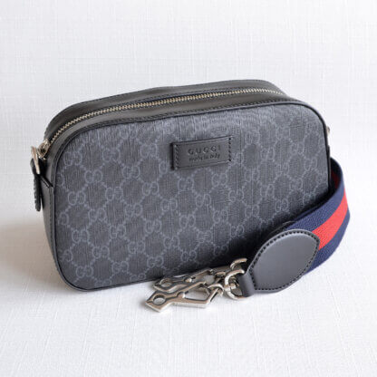 Gucci GG Black Crossbody Bag Handtasche Supreme Canvas Second Hand 22687 1