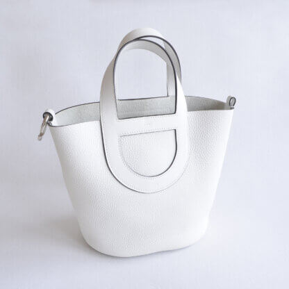 Hemès In-the-loop 18 New White Leder Handtasche Second Hand 22774 1