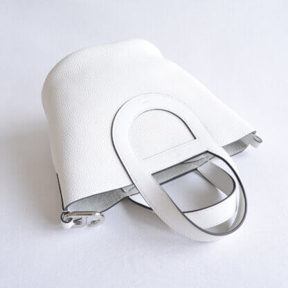 Hemès In-the-loop 18 New White Leder Handtasche Second Hand 22774 4