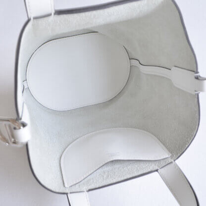 Hemès In-the-loop 18 New White Leder Handtasche Second Hand 22774 5