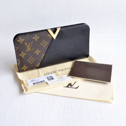 Louis Vuitton Kimono Monogram Noir Portemonnaie Geldbörse Wallet Second Hand 22776 1