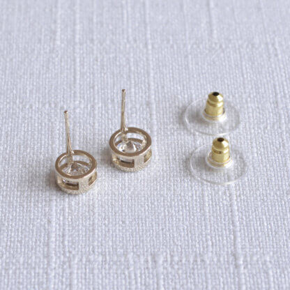 CHANEL 24B Round CC Earrings Light Gold Pre-Loved 12519 4