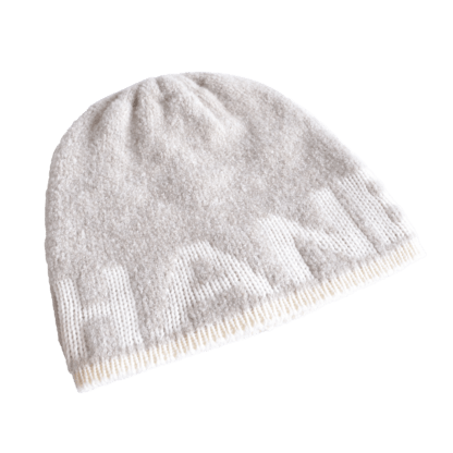 CHANEL Kaschmir Beanie Mütze Cashmere Beige Weiß 21 Kollektion Second Hand 12516 1