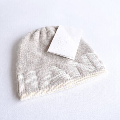 CHANEL Kaschmir Beanie Mütze Cashmere Beige Weiß 21 Kollektion Second Hand 12516 4