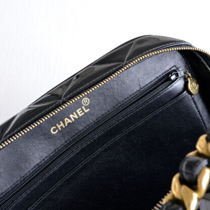 CHANEL Vintage Vanity Patent Leather Case Bag Handtasche Second Hand 22897 7