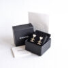 CHANEL 23S Crystal Heart CC Pendant Earrings Silver Gold Ohrringe Pre-Loved 225114 1