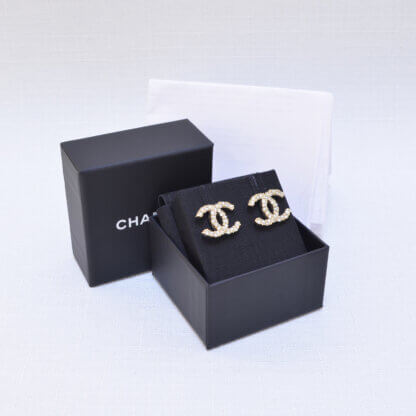 CHANEL 20B CC Ohrringe Earrings Pre-Loved Gold 325117 1