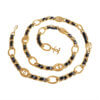 CHANEL 96P Vintage Gürtelkette : Halskette Chain Belt Gold Schwarz Pre-Loved 325118 00