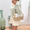 CHANEL Raffia Jumbo Flap Bag Handtasche Pre-Loved 325115 Modshot 2