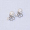Dior Tribales Pearl Crystal CD Pendant Earrings Ohrringe Pre-Loved 32542 2