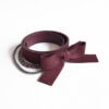 CHANEL Vintage 02A Bow Felt Belt Schleifen Gürtel Wolle Burgundy Pre-Loved 325120