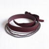 CHANEL Vintage 02A Bow Felt Belt Schleifen Gürtel Wolle Burgundy Pre-Loved 3251202