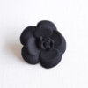 CHANEL Vintage Camellia Wool Brooch Brosche Schwarz Pre-Loved 325122 1