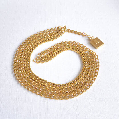 CHANEL Vintage Perfume Bottle Multi Chain Belt Gold Pre-Loved 325121 1