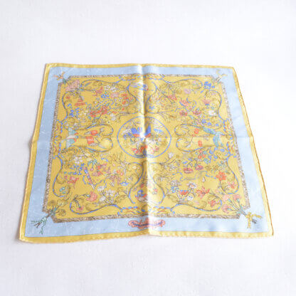 Hermès Gavroches 45 Pierres d'orient et d'occident Hellblau Gelb Pre-Loved Vintage 32539 0