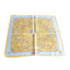 Hermès Gavroches 45 Pierres d'orient et d'occident Hellblau Gelb Pre-Loved Vintage 32539 00