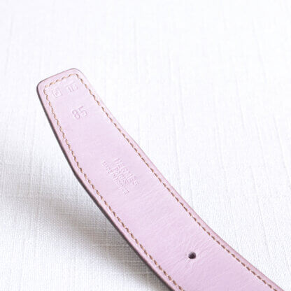 Hermès Vintage H Leder Gürtel 32 mm leather belt prune mauve pre-loved 32534 3