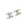 CHANEL 24A CC Earrings Ruthenium Silver Silber Ohrringe Pre-Loved 525122 1