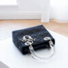 Dior Vintage Lady Mini Diamond Silk Crystal Handtasche Schwarz Pre-Loved 52545 5