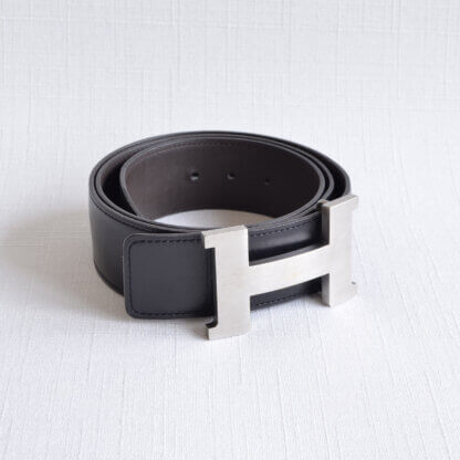 Hermès Constance Belt Wendbarer Leder Gürtel Braun Schwarz Pre-Loved 32535 1