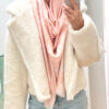 Louis Vuitton Floral Print Monogram Scarf Tuch Stola Nude Pink Pre-Loved 22525 Modshot
