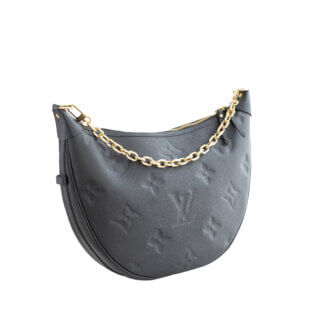 Louis Vuitton Loop Hobo Monogram Empreinte Leder Handtasche Schwarz Noir Pre-Loved 52528 1