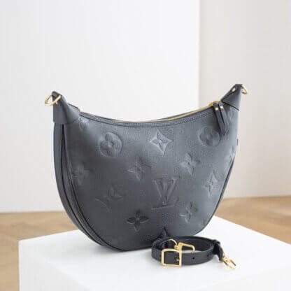 Louis Vuitton Loop Hobo Monogram Empreinte Leder Handtasche Schwarz Noir Pre-Loved 52528 3