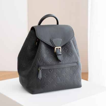Louis Vuitton Montsouris PM Monogram Empreinte Leder Rucksack Schwarz Pre-Loved 52529 1