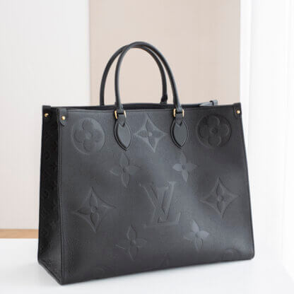 Louis Vuitton Onthego GM Monogram Empreinte Leder Handtasche Schwarz 525211 2