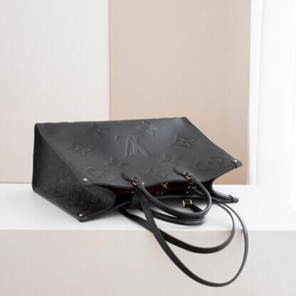 Louis Vuitton Onthego GM Monogram Empreinte Leder Handtasche Schwarz 525211 5