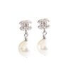 CHANEL 22V CC Pearl Drop Earrings Pre-Loved 625126 1