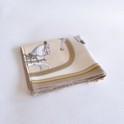 Hermès Carré Grand Apparat Seidentuch Beige Second Hand 525315 1