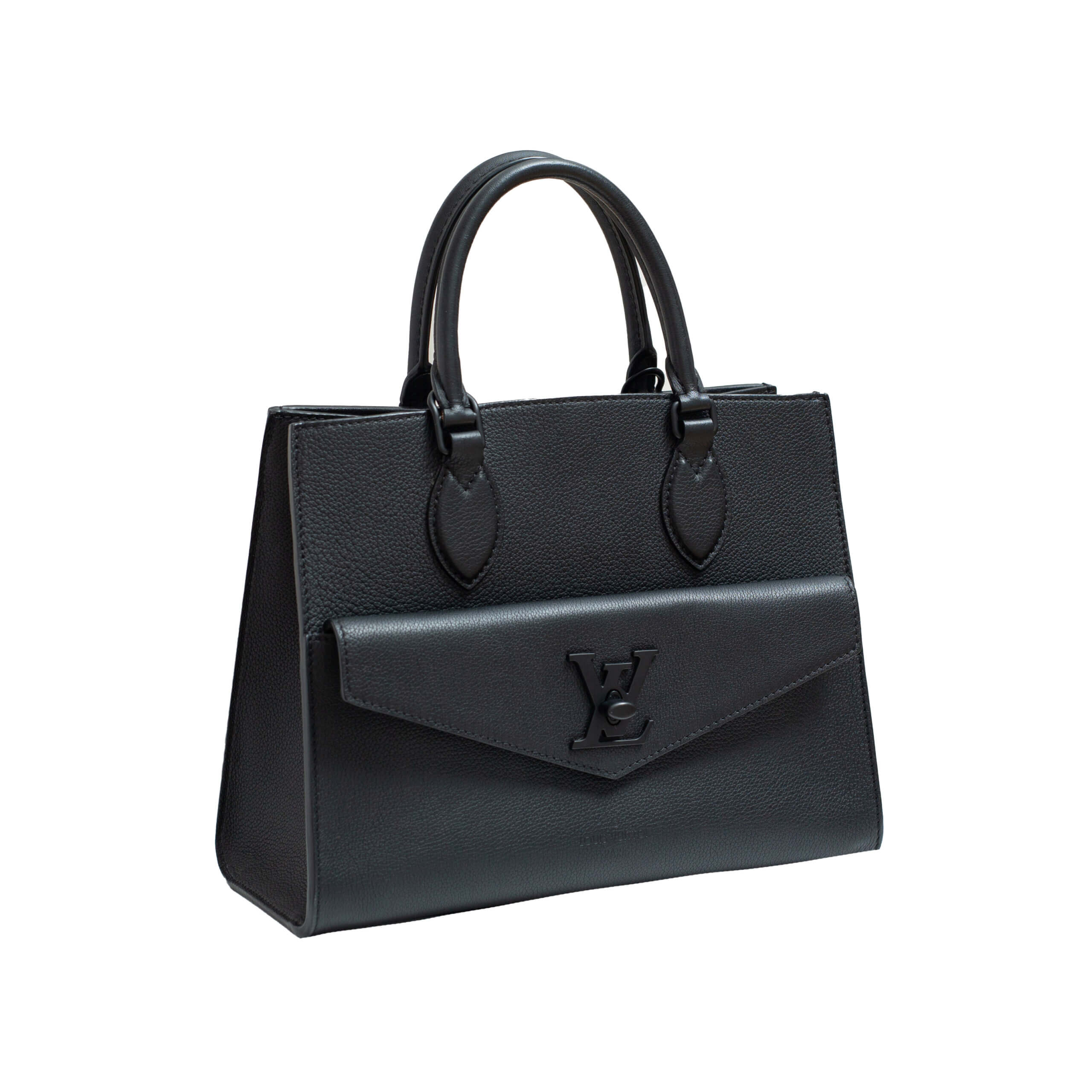 Louis Vuitton Lockme Tote PM Leder Handtasche Schwarz Pre-Loved 725216 00